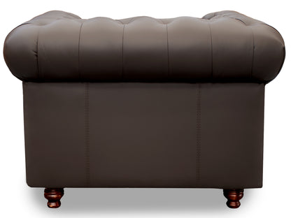 Sillón Individual de Piel Genuina Mod. Chesterfield 1 Plaza