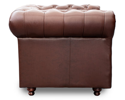 Sillón Individual de Piel Genuina Mod. Chesterfield 1 Plaza