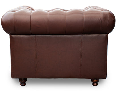 Sillón Individual de Piel Genuina Mod. Chesterfield 1 Plaza