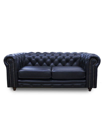 Love Seat de Piel Genuina 100%, Mod. Chesterfield, 2 Plazas.