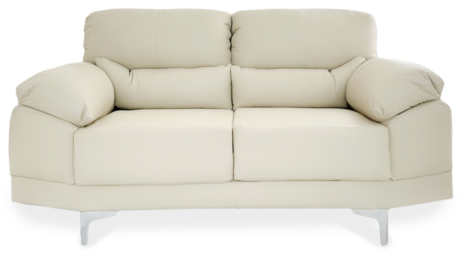 Sala de Piel Genuina Sofá y Love Seat, Mod. Lisboa, dos piezas, 5 plazas