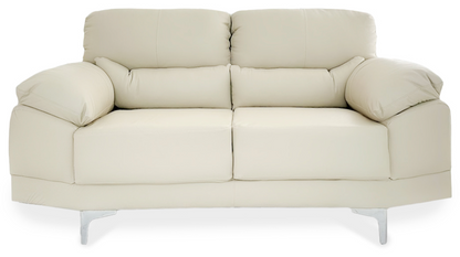 Sala de Piel Genuina Sofá y Love Seat, Mod. Lisboa, dos piezas, 5 plazas
