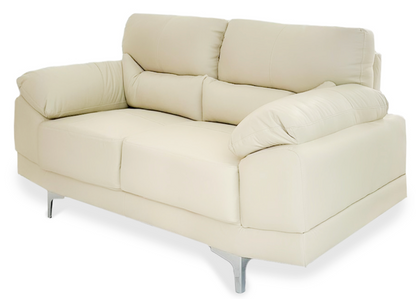 Sala de Piel Genuina Sofá y Love Seat, Mod. Lisboa, dos piezas, 5 plazas