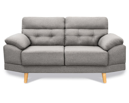 Sala tela de Lino,  Sofá y Love Seat, Mod. Dublin, dos piezas, 5 plazas.