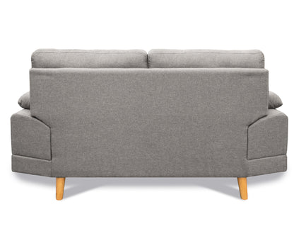 Sala tela de Lino,  Sofá y Love Seat, Mod. Dublin, dos piezas, 5 plazas.
