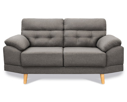 Sala tela de Lino,  Sofá y Love Seat, Mod. Dublin, dos piezas, 5 plazas.