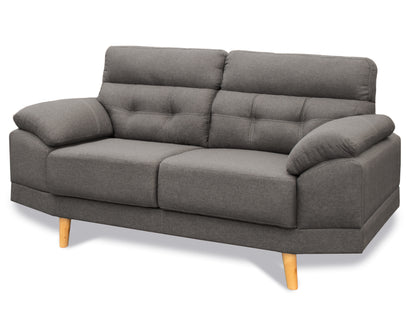 Sala tela de Lino,  Sofá y Love Seat, Mod. Dublin, dos piezas, 5 plazas.