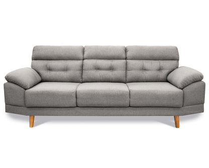 Sala tela de Lino,  Sofá y Love Seat, Mod. Dublin, dos piezas, 5 plazas.