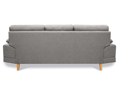 Sala tela de Lino,  Sofá y Love Seat, Mod. Dublin, dos piezas, 5 plazas.