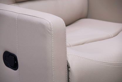 Sillón Individual Reclinable de Piel Genuina Mod. Charly 3 posiciones, acción mecánica.