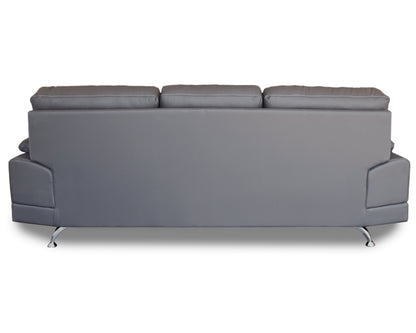 Sala de Piel Genuina Sofá y Love Seat, Mod. Dublin, dos piezas, 5 plazas.