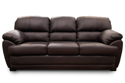 Sala de Piel Genuina Sofá y Love Seat, Mod. Florencia, dos piezas, 5 plazas