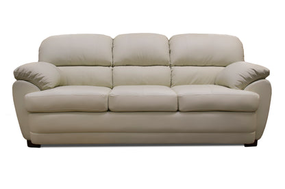 Sala de Piel Genuina Sofá y Love Seat, Mod. Florencia, dos piezas, 5 plazas