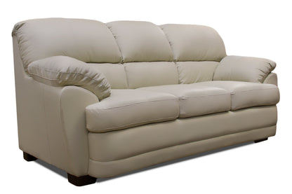 Sala de Piel Genuina Sofá y Love Seat, Mod. Florencia, dos piezas, 5 plazas