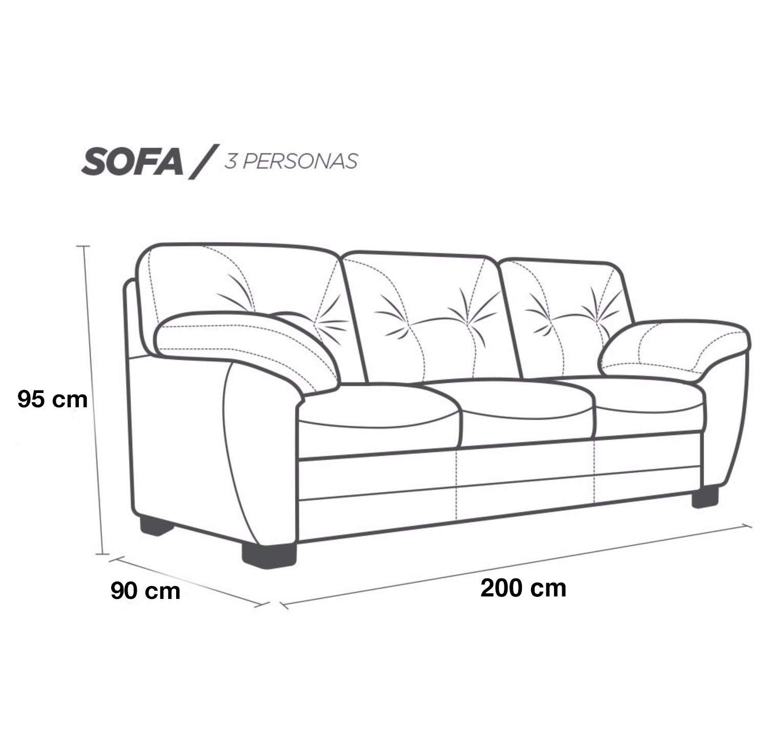 Sofá de Piel Genuina Mod. Derby 3 plazas
