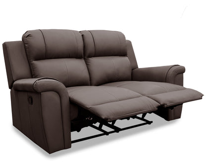 Love Seat de Piel Genuina con Reclinables, Mod. Helena 2  plazas.