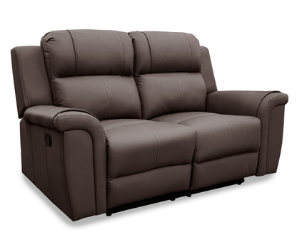 Love Seat de Piel Genuina con Reclinables, Mod. Helena 2  plazas.