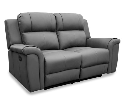 Love Seat de Piel Genuina con Reclinables, Mod. Helena 2  plazas.