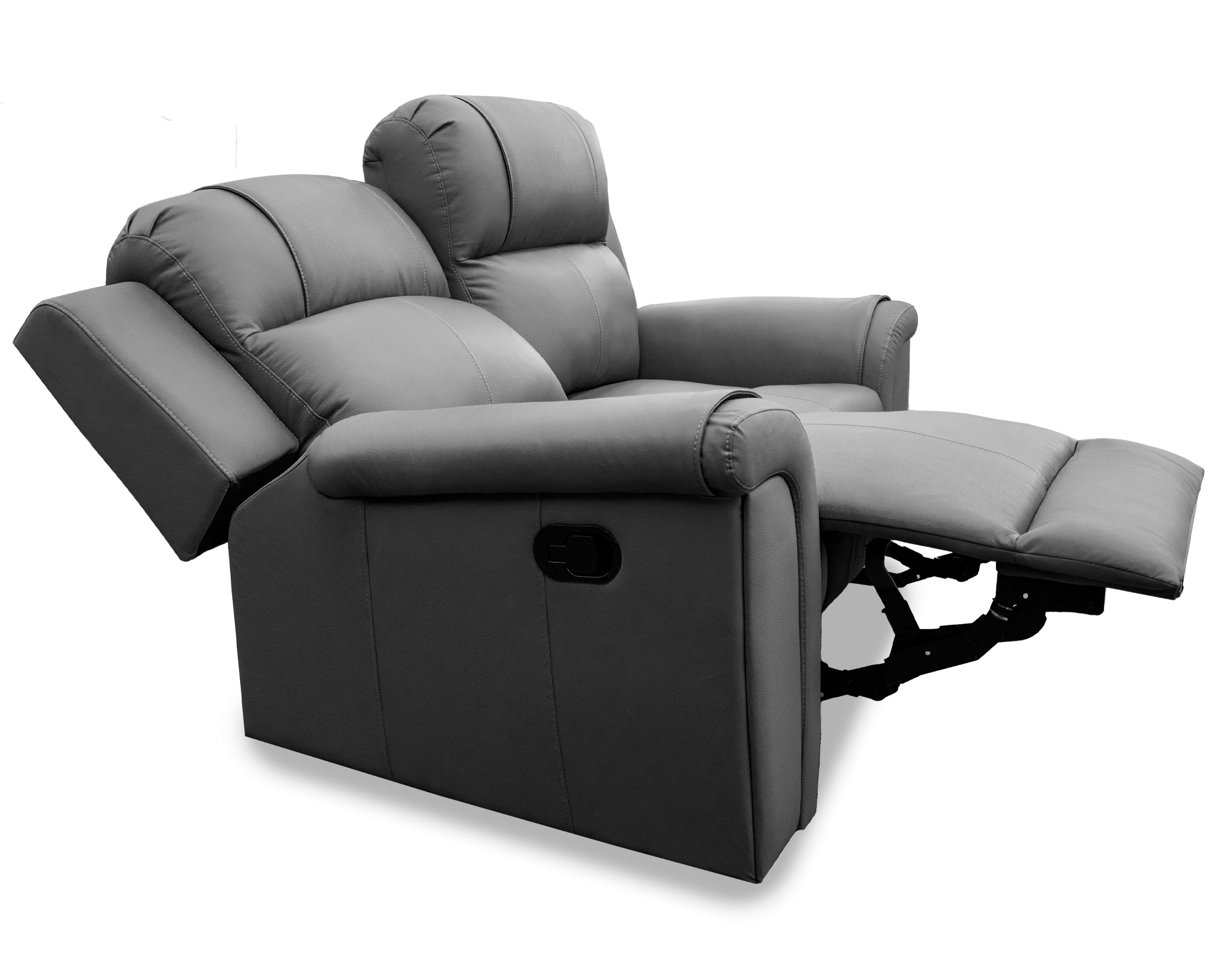 Sala de Piel Genuina con Reclinables Sofa y Love seat, Mod. Helena 5 plazas.