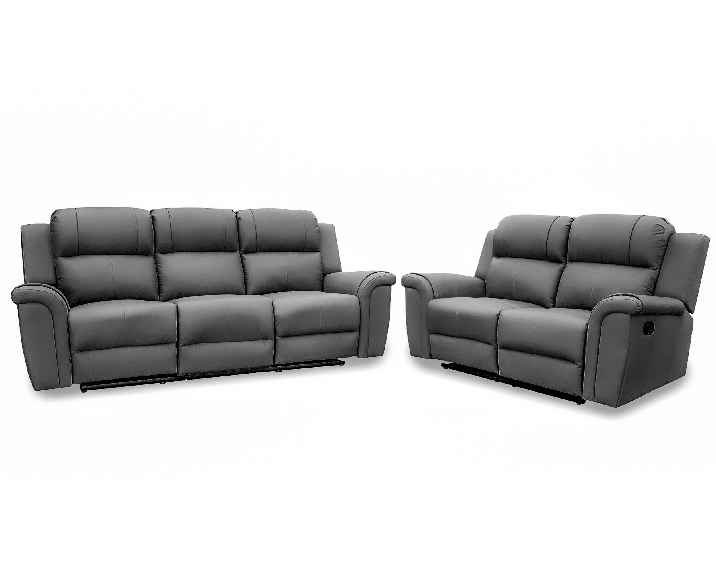 Sala de Piel Genuina con Reclinables Sofa y Love seat, Mod. Helena 5 plazas.