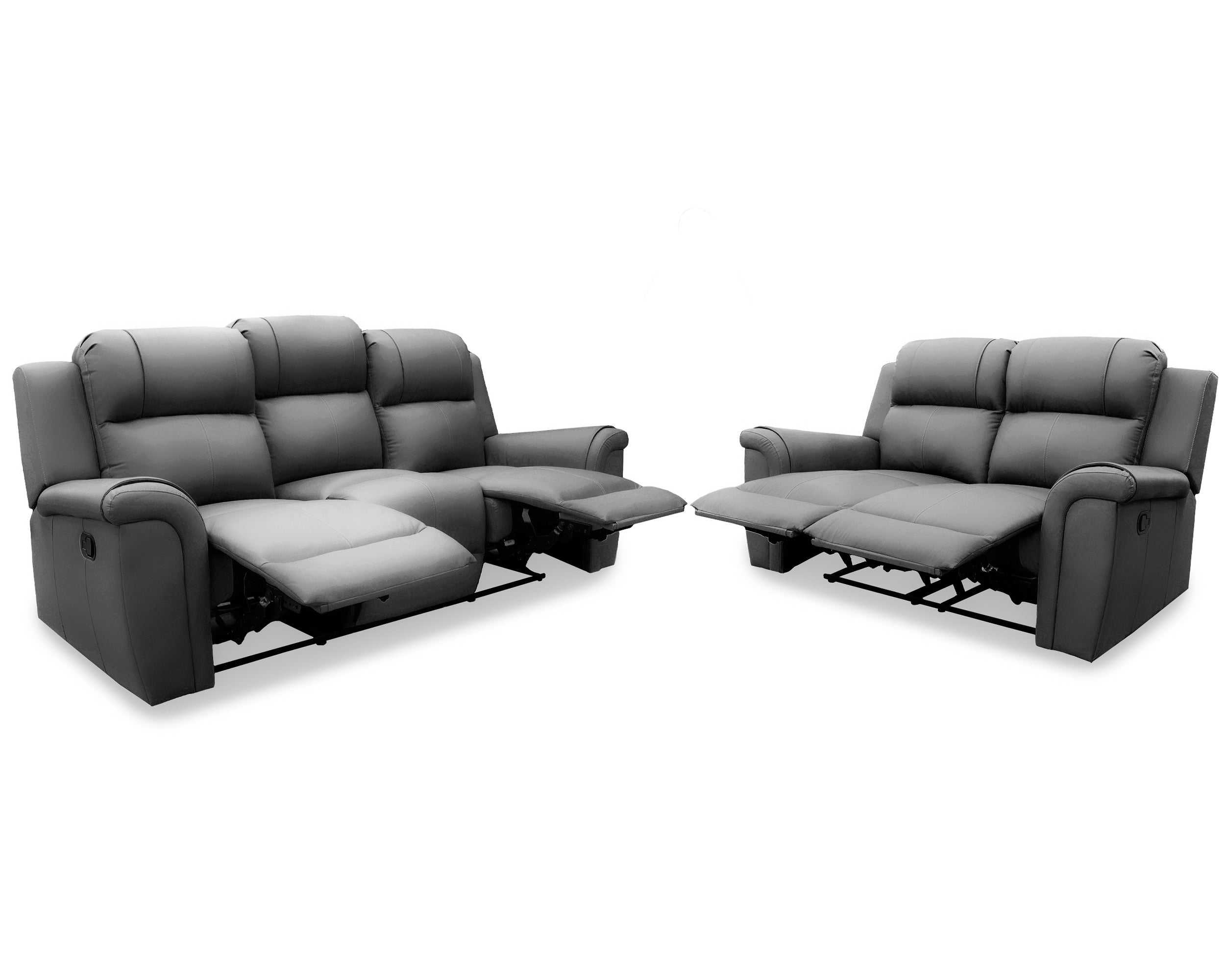 Sala de Piel Genuina con Reclinables Sofa y Love seat, Mod. Helena 5 plazas.