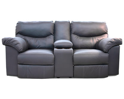 Love Seat Piel Genuina con Reclinables, Mod.Houston 2 plazas.