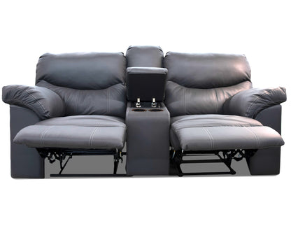 Love Seat Piel Genuina con Reclinables, Mod.Houston 2 plazas.