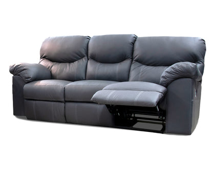 Sala de Piel Genuina con Reclinables Sofa y Love seat, Mod.Houston 5 plazas.