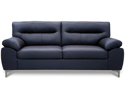 Sala de Piel Genuina Sofá y Love Seat, Mod. Isabela, dos piezas, 5 plazas.