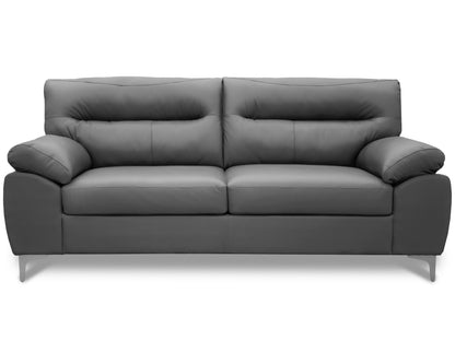 Sala de Piel Genuina Sofá y Love Seat, Mod. Isabela, dos piezas, 5 plazas.