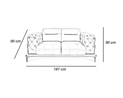Love Seat de de Piel Genuina 100%, Mod. Gales 2 plazas (Copia)