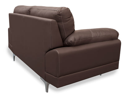 Sala de Piel Genuina Sofá y Love Seat, Mod. Lisboa, dos piezas, 5 plazas
