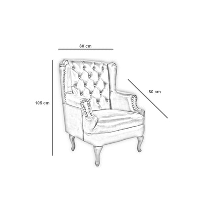 Sillon de Individual de Piel Genuina 100%,  Mod. Luton Deslavado