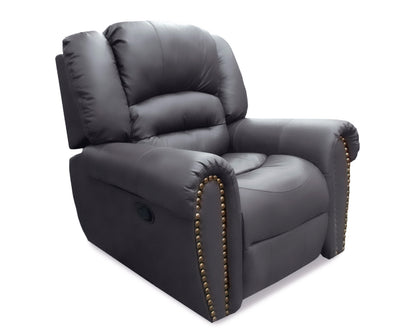 Sillón Individual Reclinable de Piel Genuina Mod. Magnus 3 posiciones, acción mecánica.