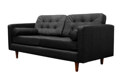 Sala de Piel Genuina Sofá y Love Seat, Mod. Noruega, dos piezas, 5 plazas.