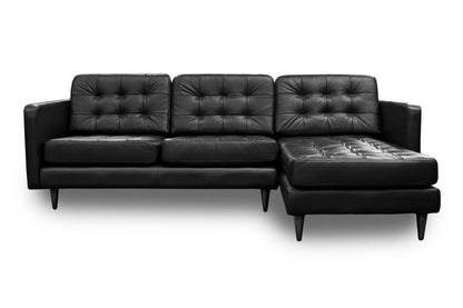 Sala Esquinera de Piel Genuina Lado Derecho Mod. Noruega, 4 plazas
