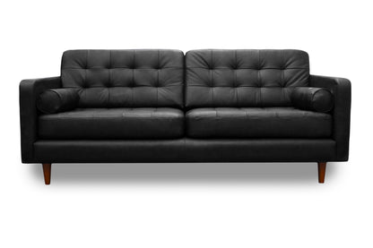 Sala de Piel Genuina Sofá y Love Seat, Mod. Noruega, dos piezas, 5 plazas.