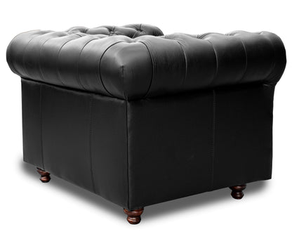 Sillón Individual de Piel Genuina Mod. Chesterfield 1 Plaza