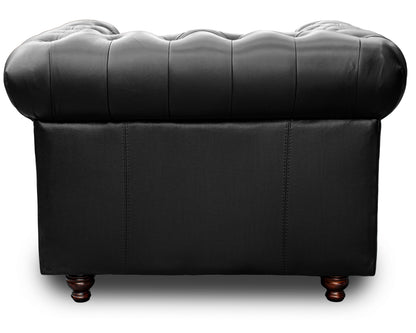 Sillón Individual de Piel Genuina Mod. Chesterfield 1 Plaza