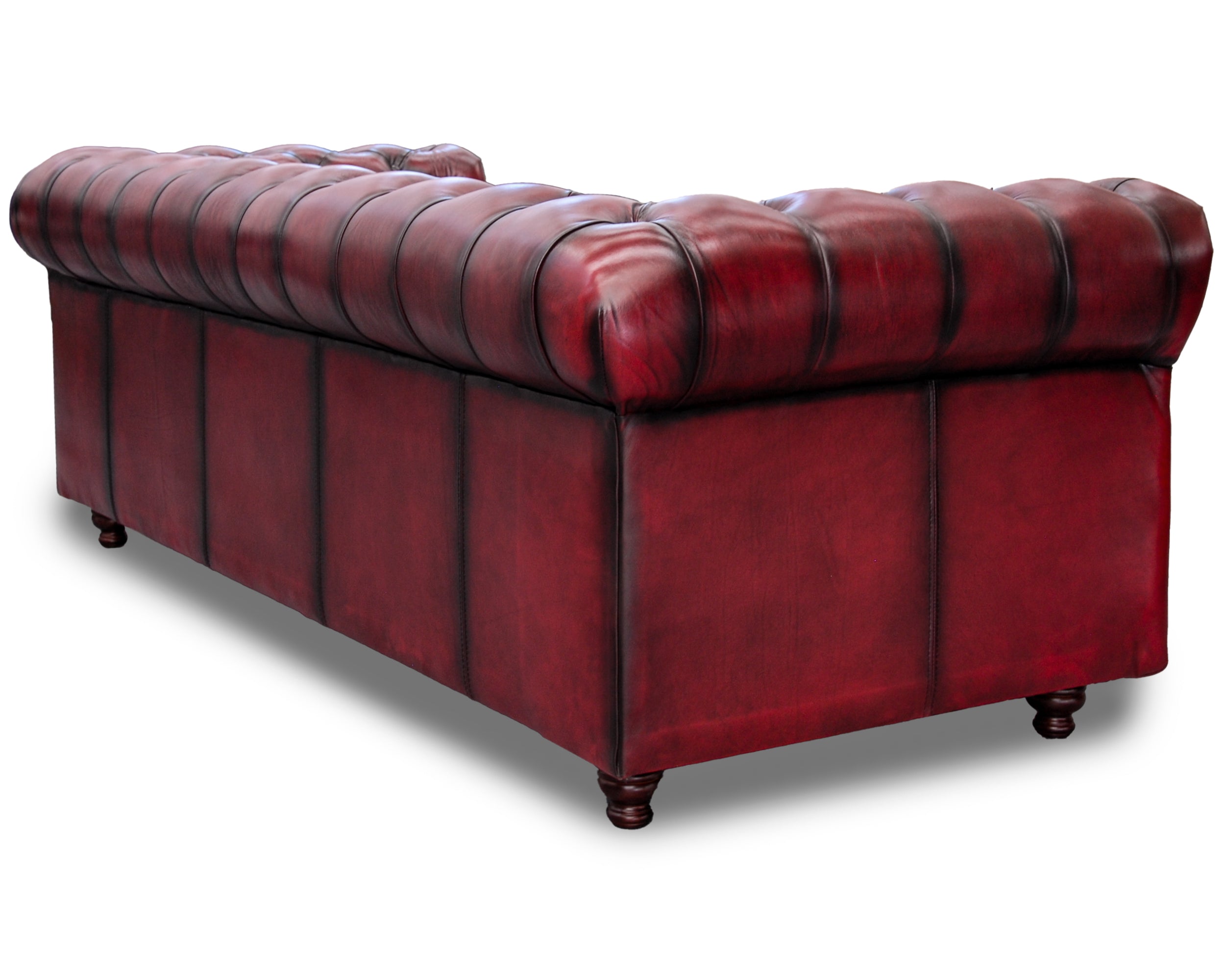 Sofá de de Piel Genuina 100%, Mod. Chesterfield Deslavado