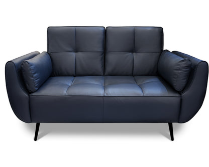 Sala de Piel Genuina Sofá y Love Seat, Mod. Toronto, dos piezas, 5 plazas.