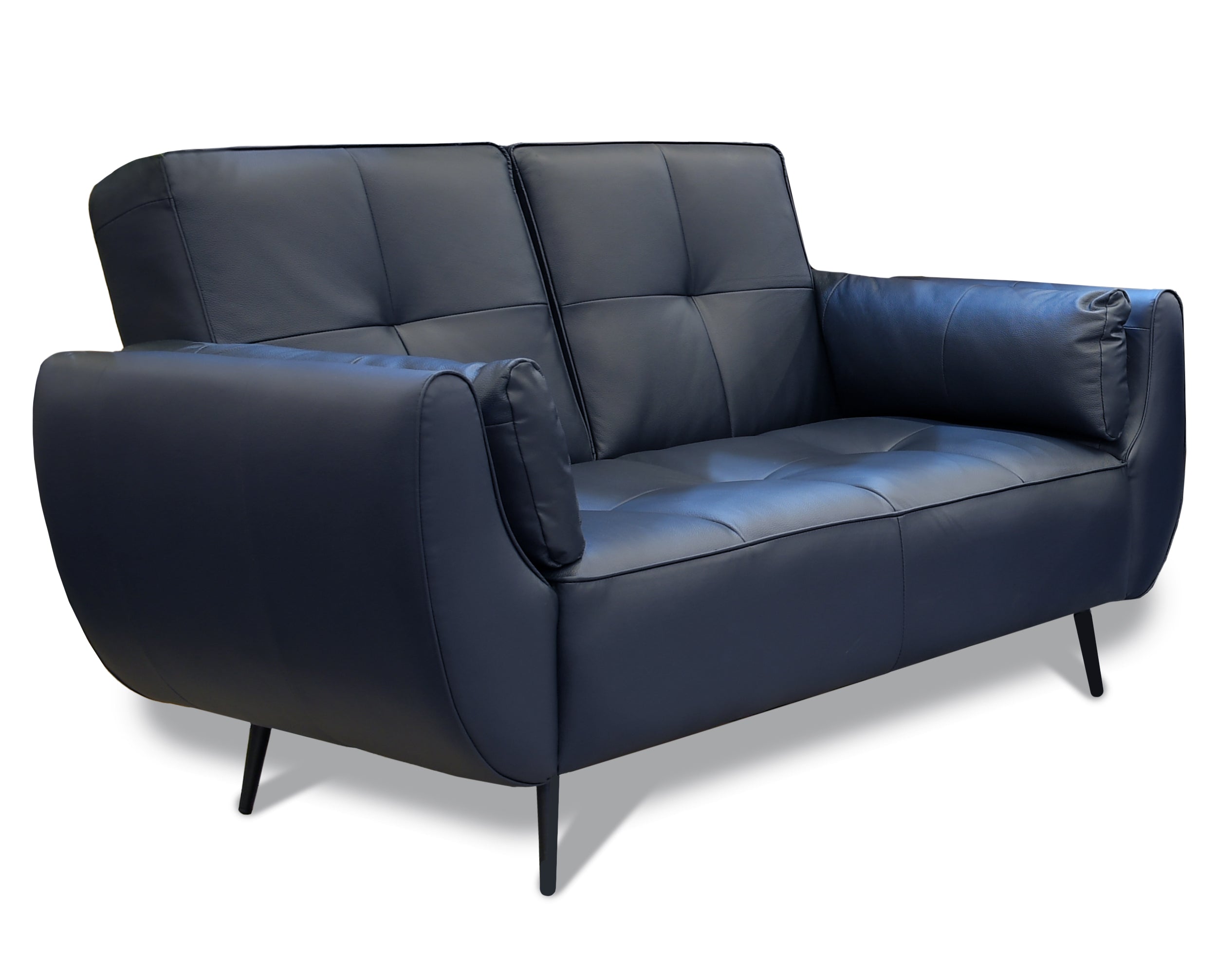 Sala de Piel Genuina Sofá y Love Seat, Mod. Toronto, dos piezas, 5 plazas.