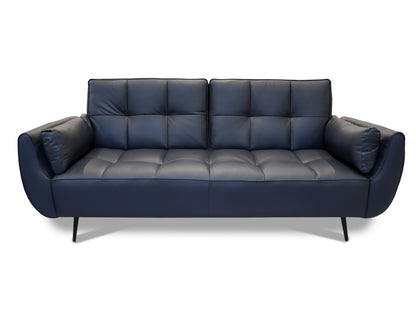 Sala de Piel Genuina Sofá y Love Seat, Mod. Toronto, dos piezas, 5 plazas.