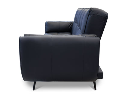 Sala de Piel Genuina Sofá y Love Seat, Mod. Toronto, dos piezas, 5 plazas.