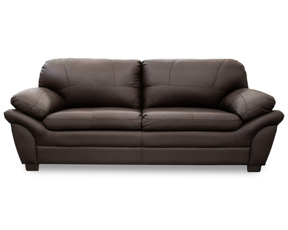 Sala de Piel Genuina Sofá y Love Seat, Mod. Genova, dos piezas, 5 plazas