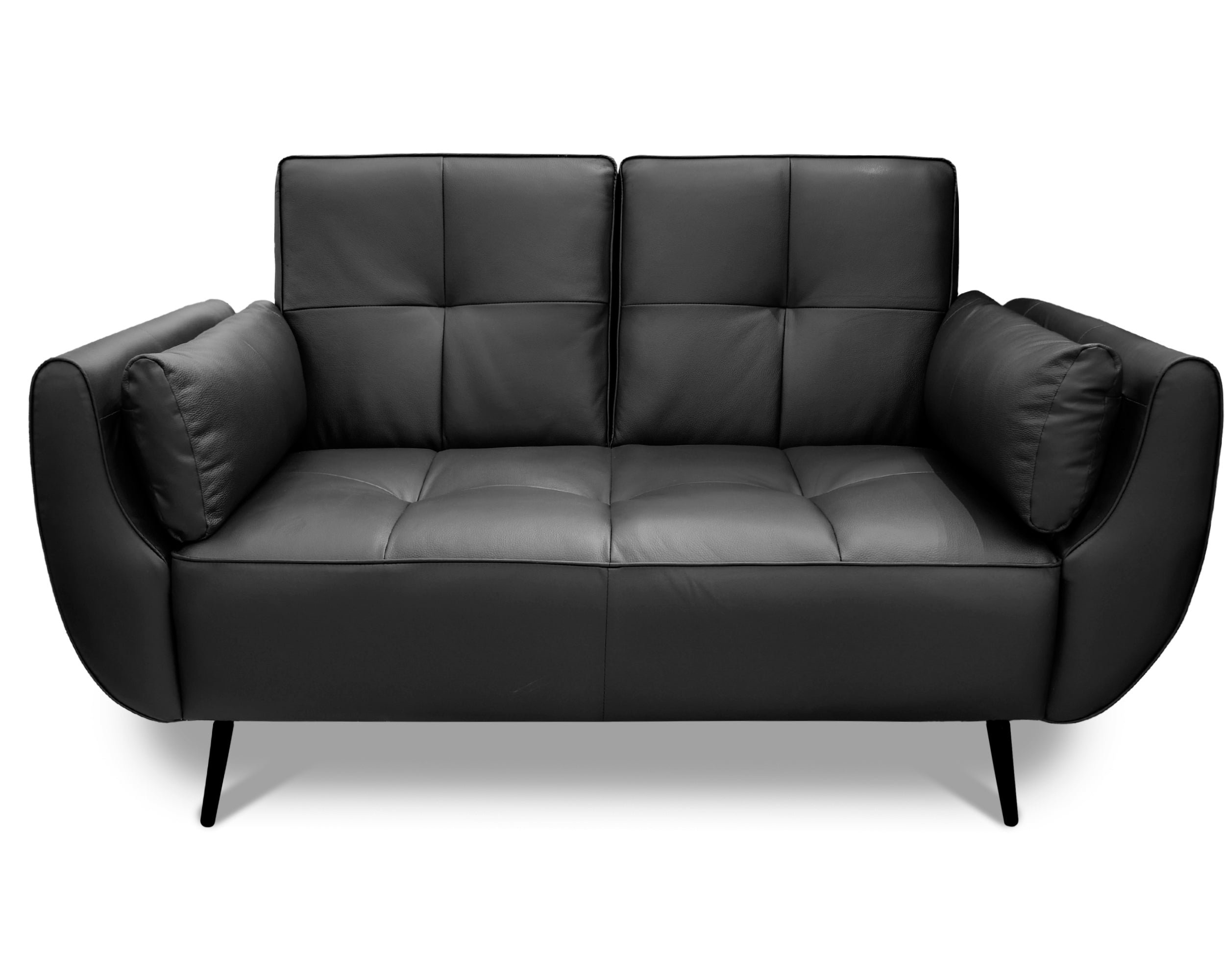 Sala de Piel Genuina Sofá y Love Seat, Mod. Toronto, dos piezas, 5 plazas.