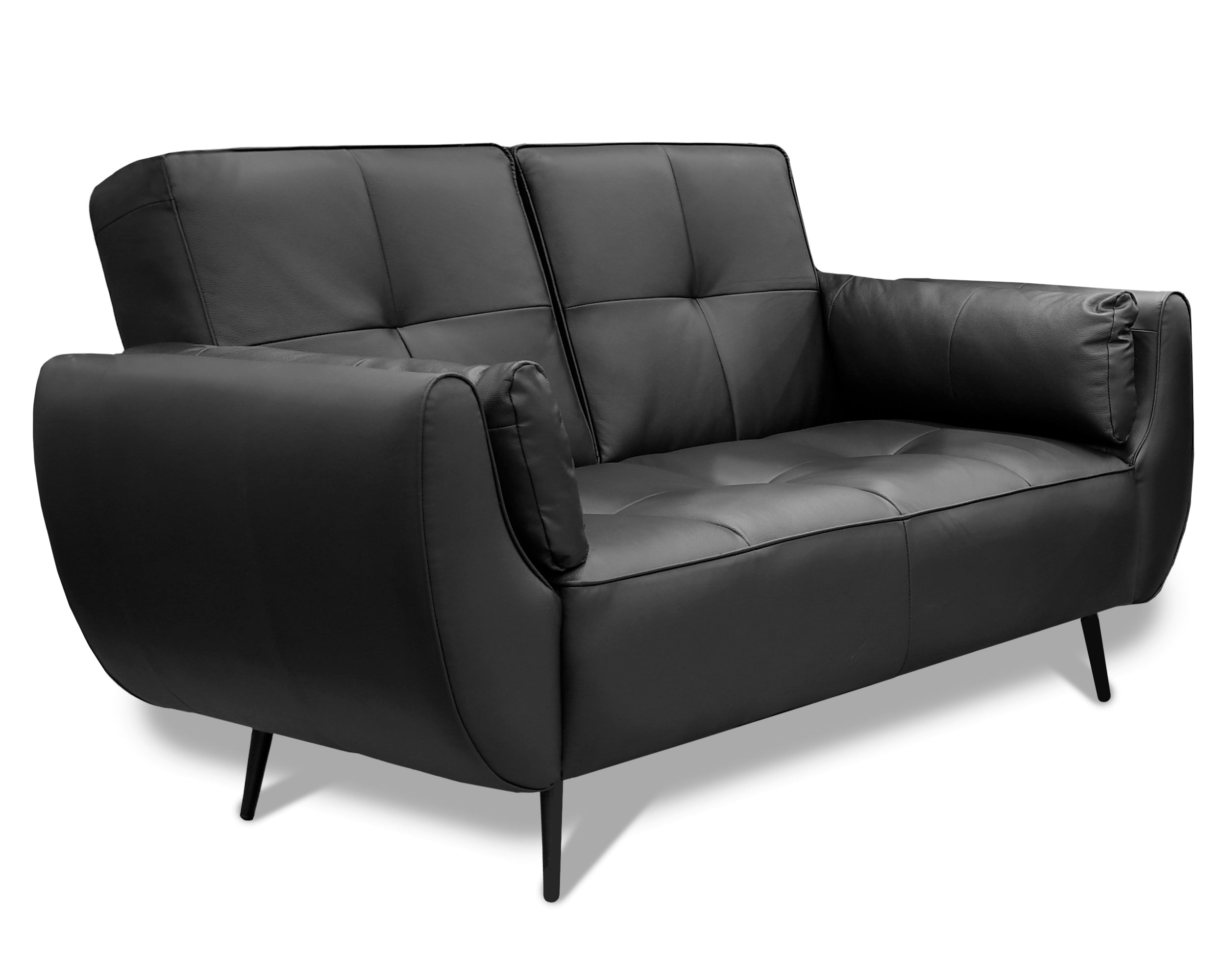 Sala de Piel Genuina Sofá y Love Seat, Mod. Toronto, dos piezas, 5 plazas.