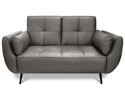Sala de Piel Genuina Sofá y Love Seat, Mod. Toronto, dos piezas, 5 plazas.