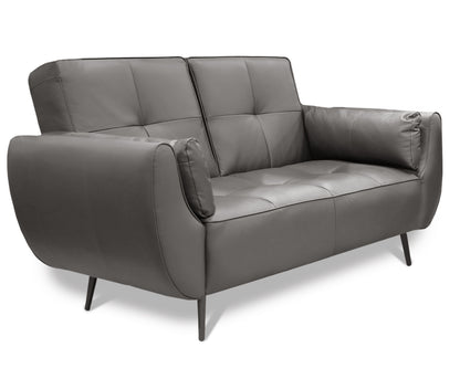 Sala de Piel Genuina Sofá y Love Seat, Mod. Toronto, dos piezas, 5 plazas.