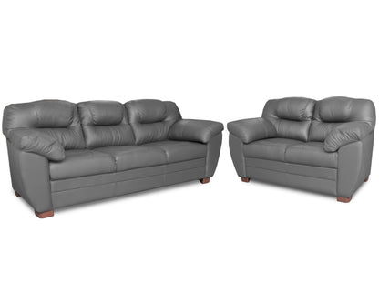 Sala de Piel Genuina Sofá y Love Seat, Mod. Toscana, dos piezas, 5 plazas.